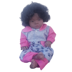 Boneca Reborn Negra Bebê Realista Lyra Sidnyl Membros Macios - Importados da Malu