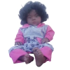Boneca Reborn Negra Bebê Realista Lyra Sidnyl Membros Macios