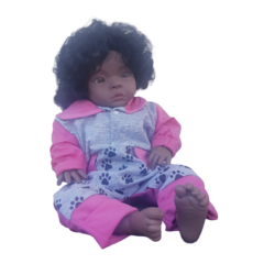 Imagem do Boneca Reborn Negra Bebê Realista Lyra Sidnyl Membros Macios