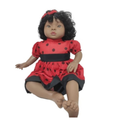 Boneca Reborn Negra Bebê Realista Lyra Sidnyl Membros Macios na internet