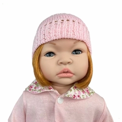Boneca Reborn Ruiva Baby Kiss Cabelo Vermelho Corpo 100% Silicone Sidnyl Bebê Com Acessórios Presente Criança Natal - loja online