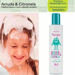 Shampoo Com Lavanda ARRUDA E CITRONELA Infantil Contra Piolhos Lêndeas Coceira Abelha Rainha REF2000 - loja online