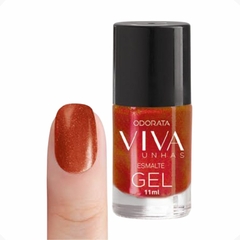 Esmalte Em Gel Cintilante Vermelho Esplêndida Não Precisa Cabine Seca Rápido Hipoalergênico Viva Unhas ODORATA REF 2543