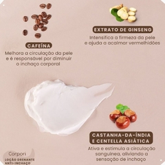 Loção Drenante Corporal Anti-Inchaço 300g Corpori Abelha Rainha REF 2809 - loja online