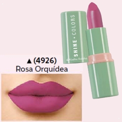 Batom Matte Aveludado Rosa Orquídea Com Fps Textura Macia Shine Colors 4g Abelha Rainha REF 4926