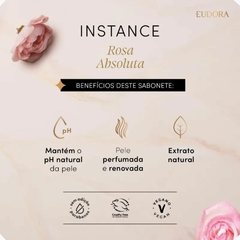 Sabonete Vegetal em Barra Rosa Absoluta Instance Eudora Caixa Com 4 unid de 80g REF 59068 na internet