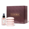 Kit Frutas Vermelhas Eudora Spray Corporal + 4 Sabonetes Em Barra Presente Mães Namorados Aniversário Natal REF 79373