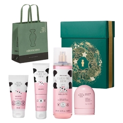 Kit Presente Cuide-Se Bem Deleite Body Splash Hidratante Mãos E Corpo Sabonete Líquido O Boticário (4 Itens) REF 86194