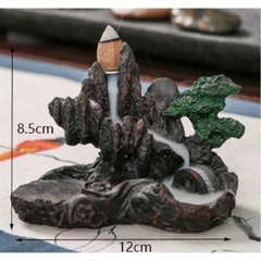 Queimador de Incenso Refluxo de Aroma Resina Aromaterapia Decoração Para Casa Escritório + 20 Cones de Incenso - Importados da Malu