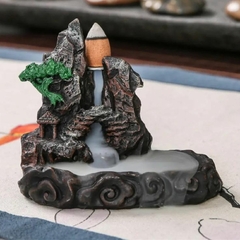 Queimador de Incenso Refluxo de Aroma Resina Aromaterapia Decoração Para Casa Escritório + 20 Cones de Incenso - loja online