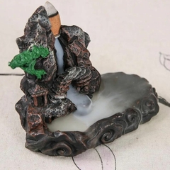 Queimador de Incenso Refluxo de Aroma Resina Aromaterapia Decoração Para Casa Escritório + 20 Cones de Incenso - loja online