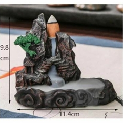 Queimador de Incenso Refluxo de Aroma Resina Aromaterapia Decoração Para Casa Escritório + 20 Cones de Incenso - comprar online