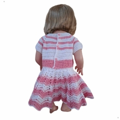 Roupinha Vestido de Crochê Feito a Mão Para Bonecas Tamanho 50 a 53cm Baby Kiss Bebê Reborn - Importados da Malu