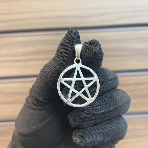 Pingente Pentagrama 2,4X2,4cm Prata Legítima 925 - comprar online