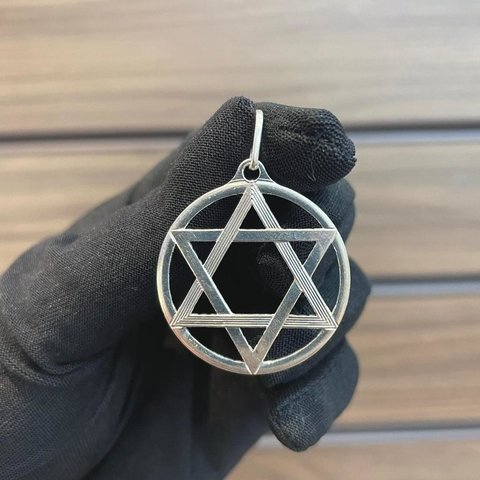 Pingente Estrela de Davi 3X3cm Prata Legítima 925 - comprar online