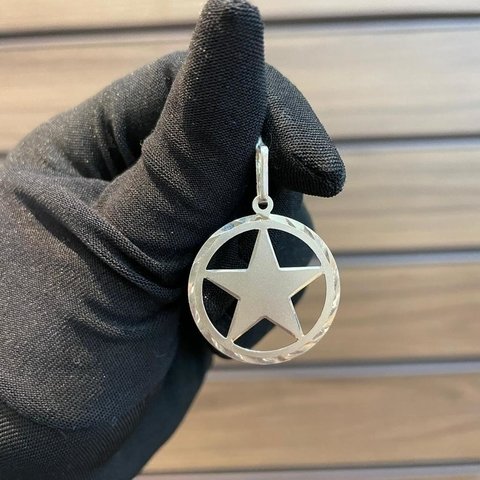 Pingente Pentagrama 2,7X2,7cm Prata Legítima 925 - comprar online