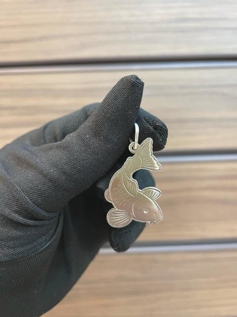 Pingente Carpa 3X2cm Prata Legítima 925 - comprar online