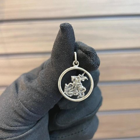 Pingente São Jorge 1,7X1,7cm Prata Legítima 925 - comprar online