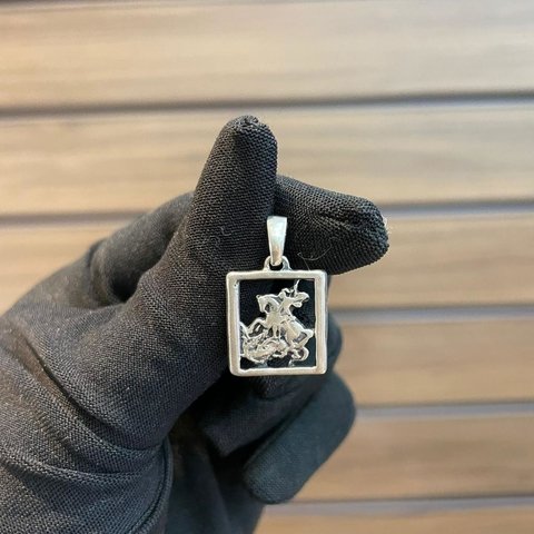 Pingente São Jorge 1,6X1,5cm Prata Legítima 925 - comprar online