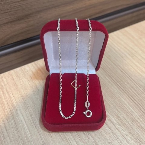 Corrente Cartie Cadeado 60cm 2mm Prata Legítima 925