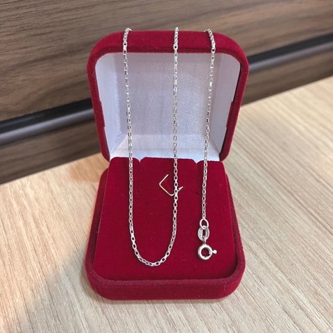 Corrente Cartie Cadeado 60cm 1mm Prata Legítima 925