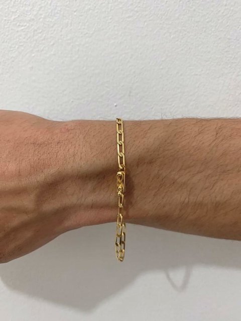 Pulseira Cartie Laminada 4mm Banhada a Ouro 18K