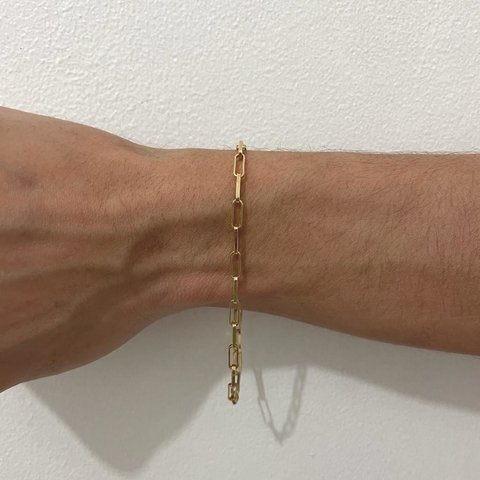 Pulseira Cartie Alongada 4mm Banhada a Ouro 18K
