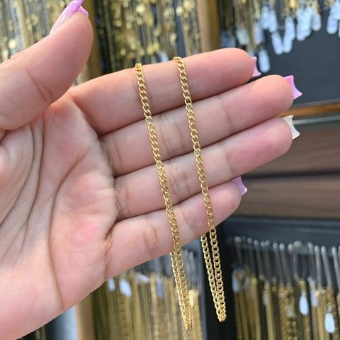 Pulseira Grumet 2MM Banhado a Ouro 18K
