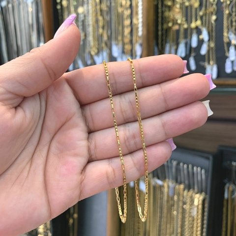 Pulseira Veneziana 3 por 1 1,5MM Banhado a Ouro 18K