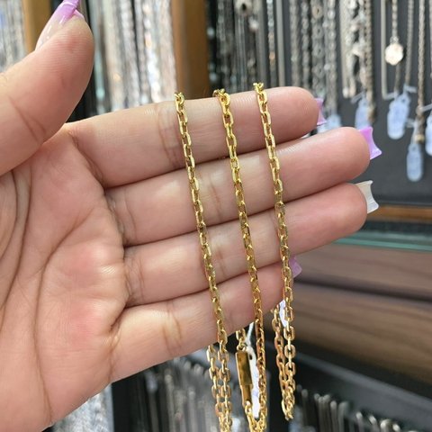 Pulseira Cartie Cadeado 22cm 3mm Banhado a Ouro 18K