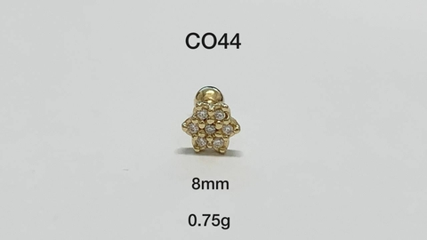 Piercing Orelha Tragus Zircônia Ouro 18k