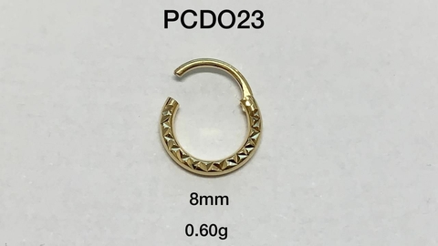 Piercing Orelha Lado Direito Ouro 18K