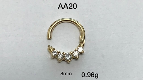 Piercing Orelha Lado Direito Ouro 18K