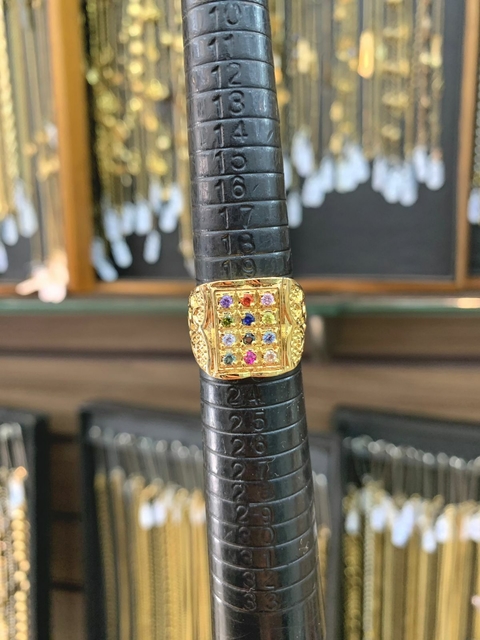 Anel 12 Tribos de Israel - 8.5G - Banhado a Ouro 18K