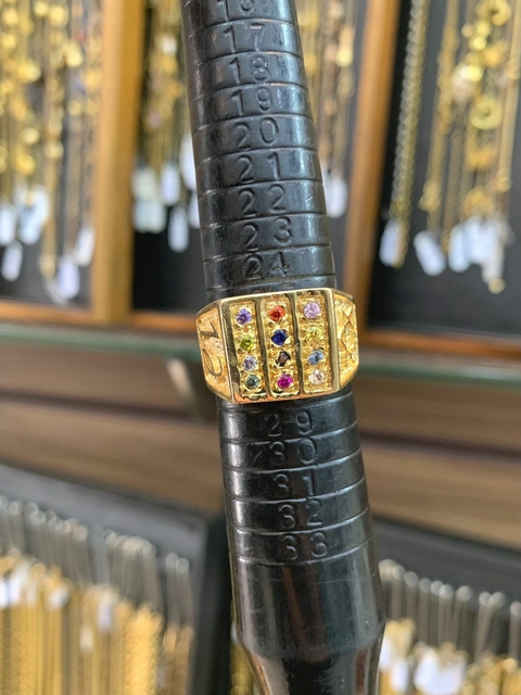 Anel 12 Tribos de Israel - 9.7G - Banhado a Ouro 18K