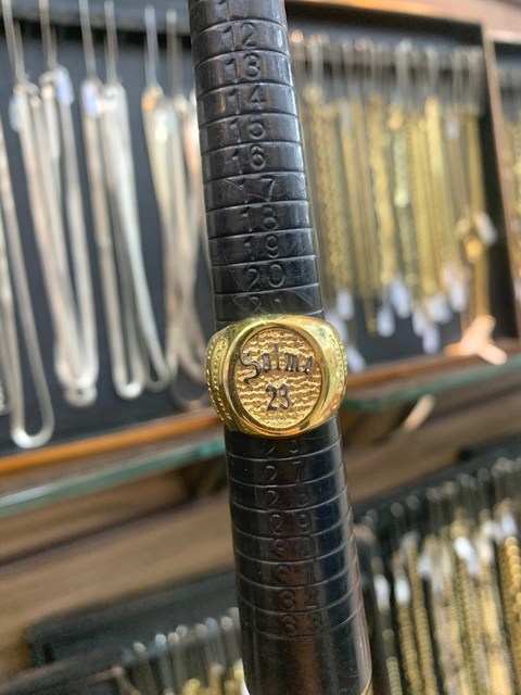 Anel Salmo 23 - 12.7G - Banhado a Ouro 18K