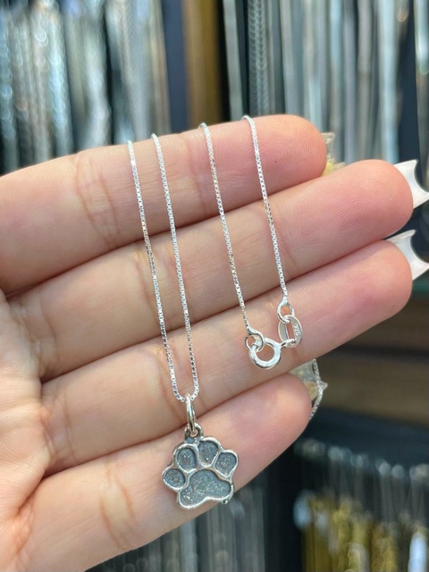 Colar Patinha de Cachorro Prata 925