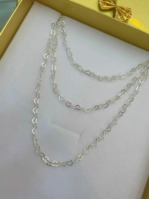 Corrente Coração Prata 925