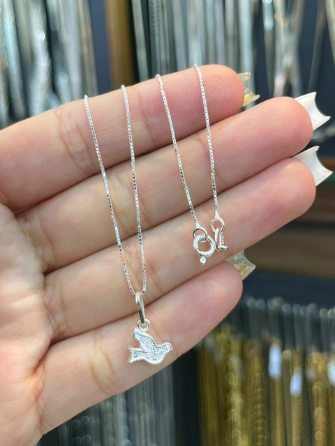 Colar Divino Espírito Santo Prata 925