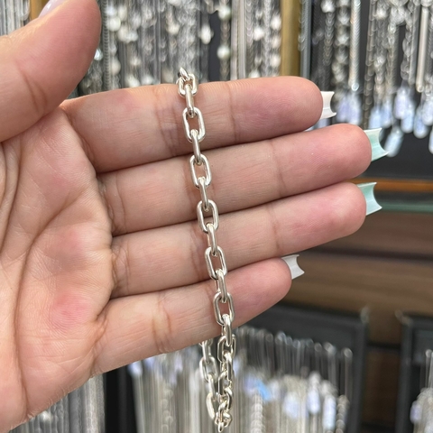 Pulseira Cartie Cadeado 5mm 21cm Prata Italiana 925