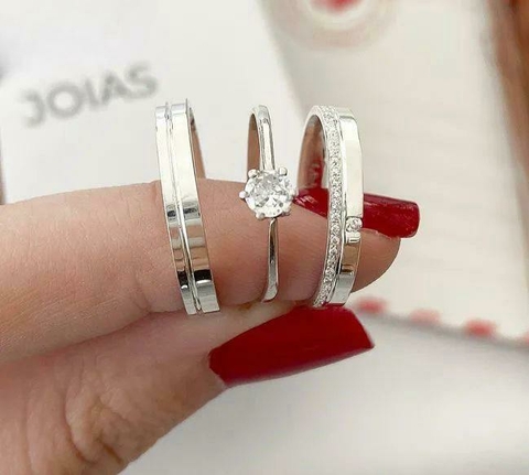 Aliança Prata 950 4mm