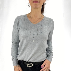 Sweater V strass