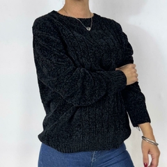 Sweater chenille cuello a la base en internet