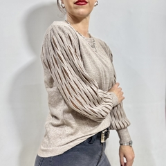 Sweater mangas microtul