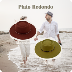 Sombrero de PAÑO PLATO REDONDO