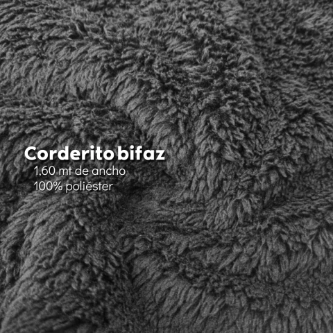 Corderito bifaz - Gris topo - comprar online
