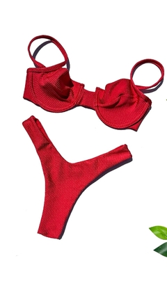 Top Bahamas Vermelho Canelado na internet