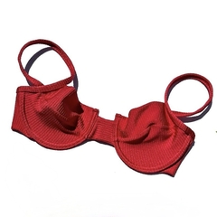 Top Bahamas Vermelho Canelado - comprar online
