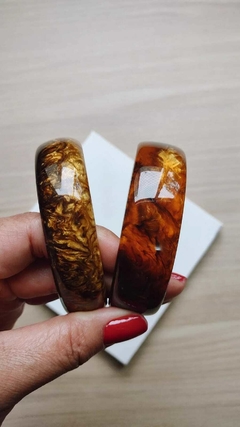 Kit de Pulseiras Resina Caramelo - Adriana Amorim Acessorios