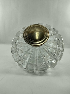 Bombonera caja en vidrio y metal con detalles. - comprar online